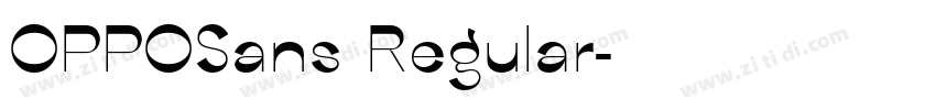 OPPOSans Regular字体转换